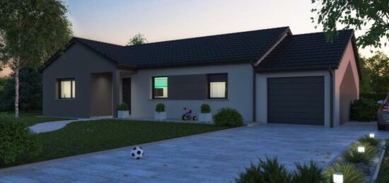 Plan de maison Surface terrain 90 m2 - 4 pièces - 3  chambres -  avec garage 