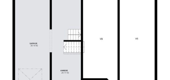 Plan de maison Surface terrain 80 m2 - 4 pièces - 3  chambres -  avec garage 