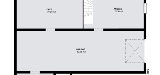 Plan de maison Surface terrain 10 m2 - 4 pièces - 3  chambres -  avec garage 