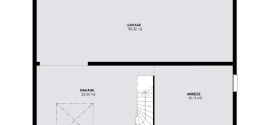 Plan de maison Surface terrain 90 m2 - 4 pièces - 3  chambres -  avec garage 