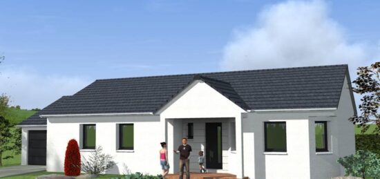 Plan de maison Surface terrain 109 m2 - 4 pièces - 3  chambres -  avec garage 