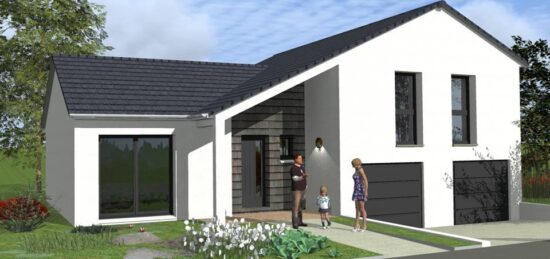 Plan de maison Surface terrain 111 m2 - 5 pièces - 4  chambres -  avec garage 