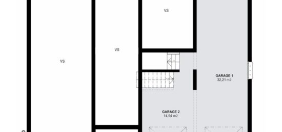 Plan de maison Surface terrain 111 m2 - 5 pièces - 4  chambres -  avec garage 