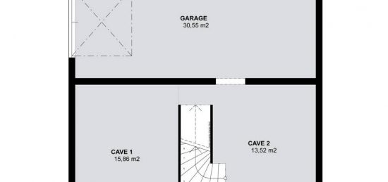 Plan de maison Surface terrain 86 m2 - 4 pièces - 3  chambres -  avec garage 