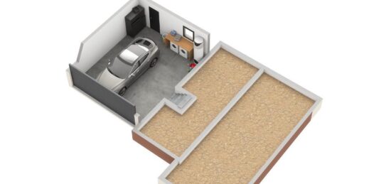 Plan de maison Surface terrain 110 m2 - 5 pièces - 4  chambres -  avec garage 